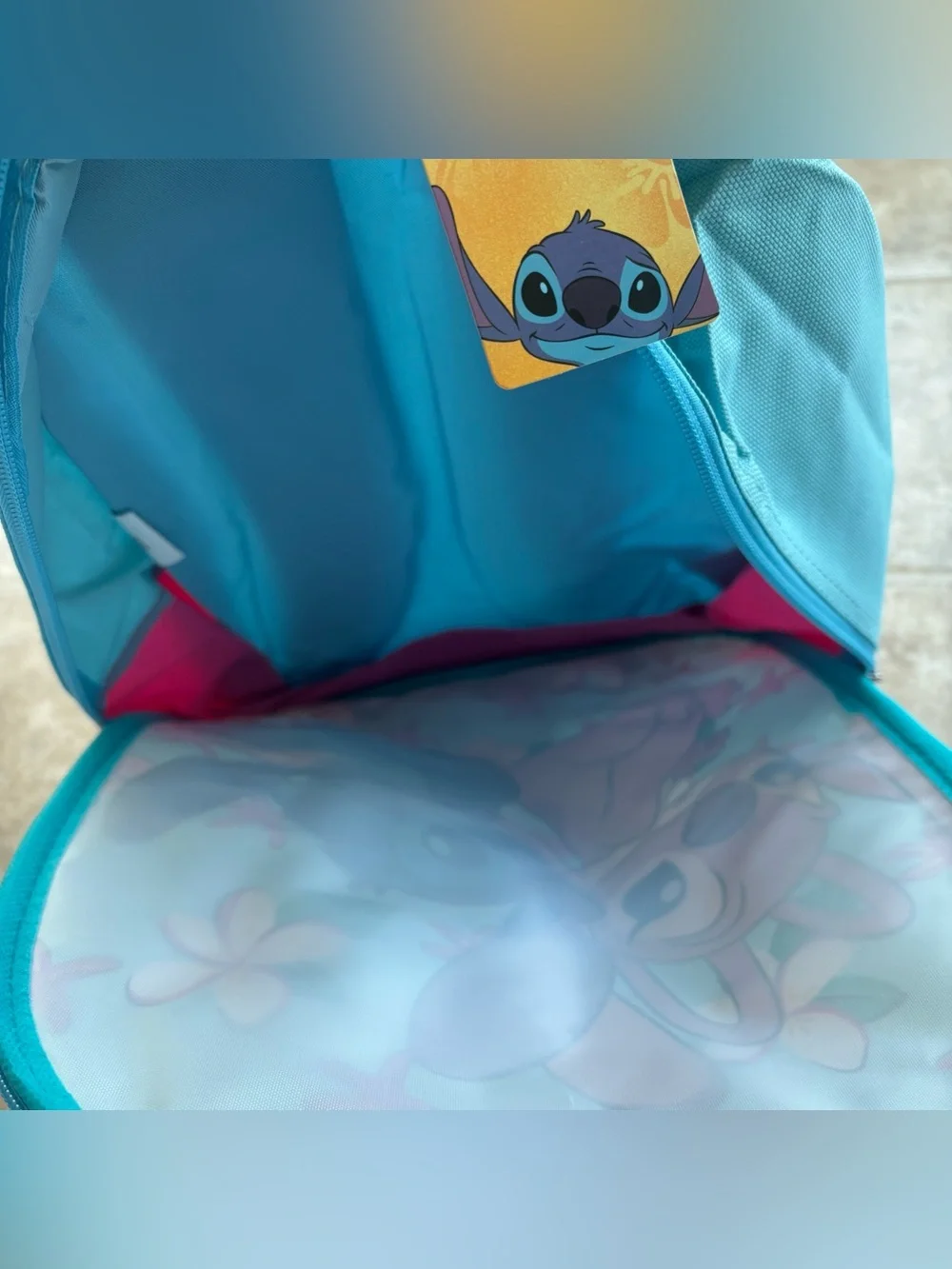 Disney Lilo & Stitch Teal, Blue and Pink Kids Backpack